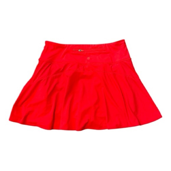 #89, CRZ YOGA Vibrant Red Skater Skirt, 14” long, size 8/10 - Picture 2 of 4